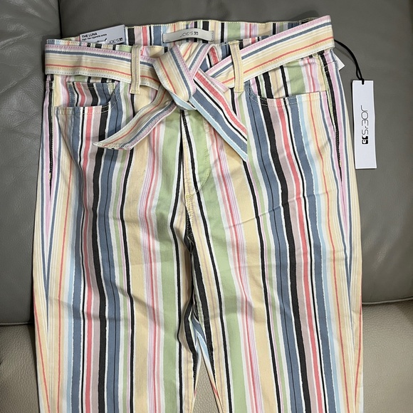 NWT - Joe’s Women’s The Luna High Rise Cigarette Ankle Striped Jeans - Size 31 - Picture 6 of 12